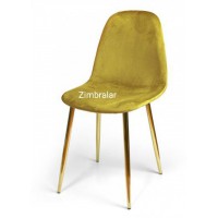 Conjunto de 2 Cadeiras Lux Veludo Amarelo